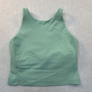 Lululemon Invigorate Training Tank Top High Neck Shelf Bra Light Green Size 2